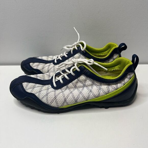FootJoy Summer Series Golf Shoes Womens Size 7.5 White Navy Spikes - Picture 4 of 7